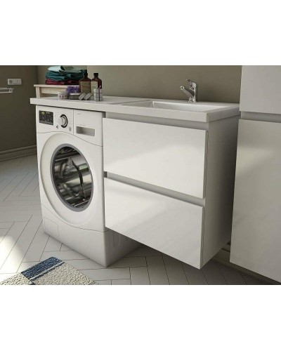 Тумба с раковиной Эстет Dallas Luxe 140 R ФР-00002924 подвесная Белая