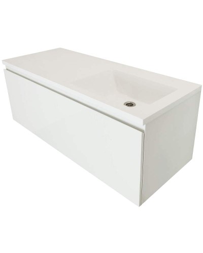 Тумба с раковиной Эстет Dallas Luxe 140 R ФР-00002925 подвесная Белая