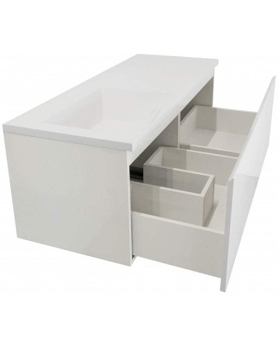 Тумба с раковиной Эстет Dallas Luxe 105 L ФР-00009678 подвесная Белая