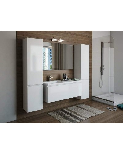 Тумба с раковиной Эстет Dallas Luxe 105 L ФР-00009678 подвесная Белая