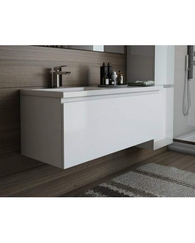 Тумба с раковиной Эстет Dallas Luxe 105 L ФР-00009678 подвесная Белая