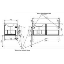 Тумба с раковиной Эстет Dallas Luxe 105 R ФР-00009679 подвесная Белая