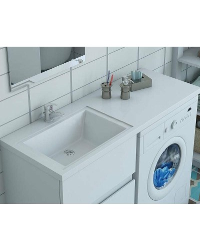 Тумба с раковиной Эстет Dallas Luxe 150 L ФР-00009681 Белая