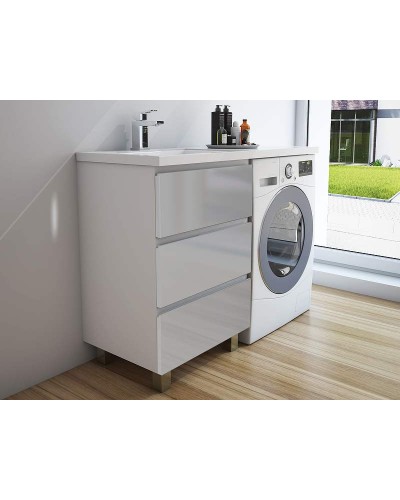 Тумба с раковиной Эстет Dallas Luxe 150 L ФР-00009683 Белая