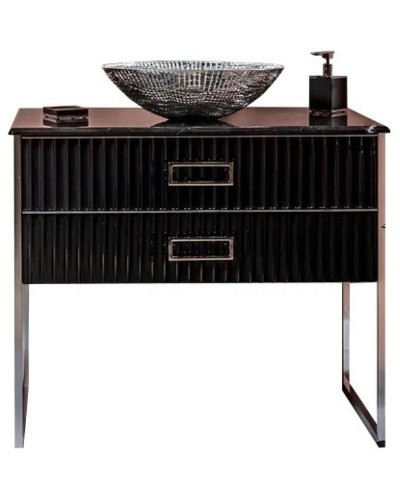 Тумба под раковину Boheme Armadi Art Monaco 100 867-100-BCR Черная Хром