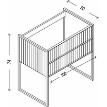 Тумба под раковину Boheme Armadi Art Monaco 100 867-100-BCR Черная Хром