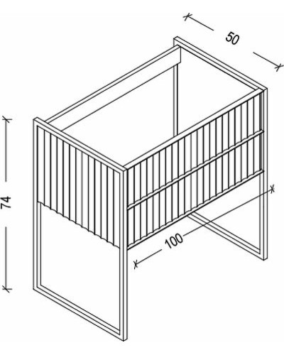 Тумба под раковину Boheme Armadi Art Monaco 100 867-100-BCR Черная Хром