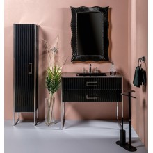 Тумба под раковину Boheme Armadi Art Monaco 100 866-100-BCR Черная Хром