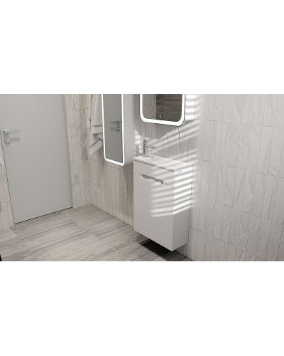 Тумба под раковину Jorno Modul 50 Mol.01.50/P/W/JR подвесная Белая