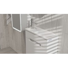 Тумба под раковину Jorno Modul 50 Mol.01.50/P/W/JR подвесная Белая