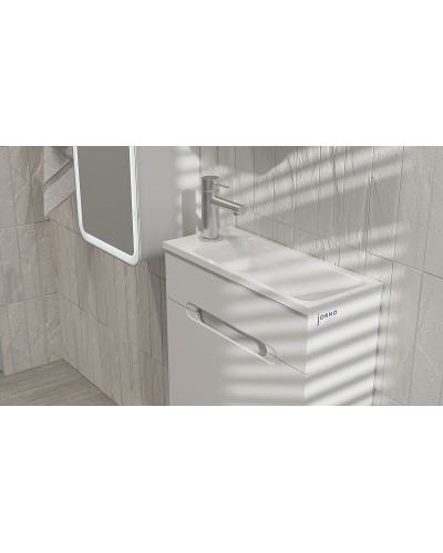 Тумба под раковину Jorno Modul 50 Mol.01.50/P/W/JR подвесная Белая