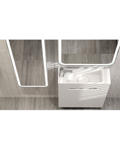 Тумба под раковину Jorno Modul 60 Mol.01.60/P/W/JR подвесная Белая