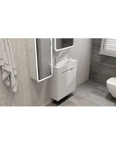 Тумба под раковину Jorno Modul 60 Mol.01.60/P/W/JR подвесная Белая