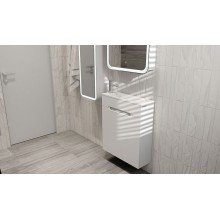 Тумба под раковину Jorno Modul 60 Mol.01.60/P/W/JR подвесная Белая