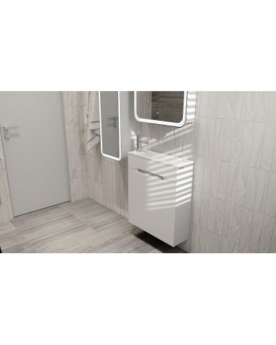 Тумба под раковину Jorno Modul 60 Mol.01.60/P/W/JR подвесная Белая