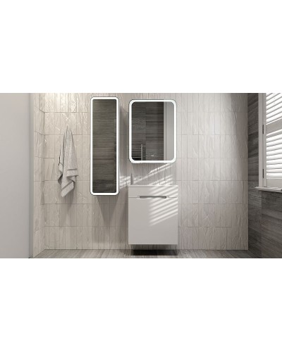 Тумба под раковину Jorno Modul 60 Mol.01.60/P/W/JR подвесная Белая