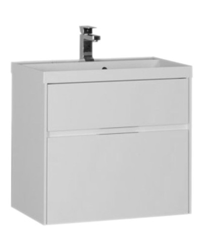 Тумба под раковину Aquanet Латина 70 180032 подвесная 2 ящика Белая