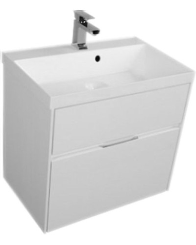 Тумба под раковину Aquanet Латина 70 180032 подвесная 2 ящика Белая