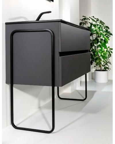 Тумба под раковину Boheme Armadi Art Vallessi 100 837-100-A mat подвесная Антрацит матовый