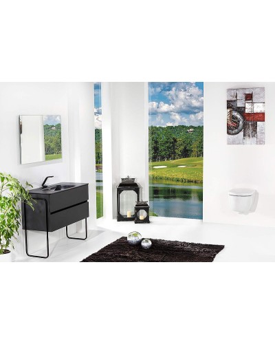 Тумба под раковину Boheme Armadi Art Vallessi 100 837-100-A mat подвесная Антрацит матовый