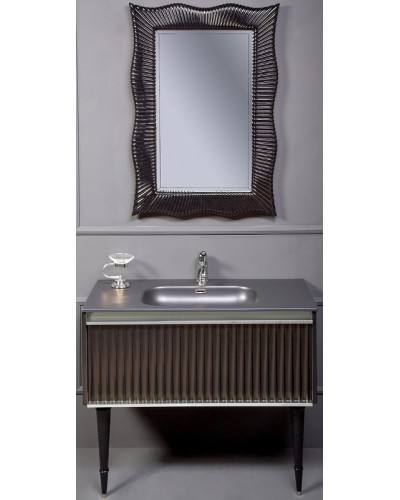 Тумба под раковину Boheme Armadi Art Vallessi Avantgarde Canale 100 843-100-BCR подвесная Черная Хром