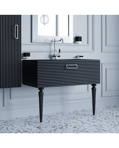 Тумба под раковину Boheme Armadi Art Vallessi Avangarde Linea 100 842-100-BCR подвесная Черная Хром