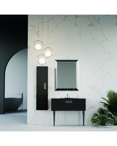 Тумба под раковину Boheme Armadi Art Vallessi Avangarde Linea 100 842-100-BCR подвесная Черная Хром