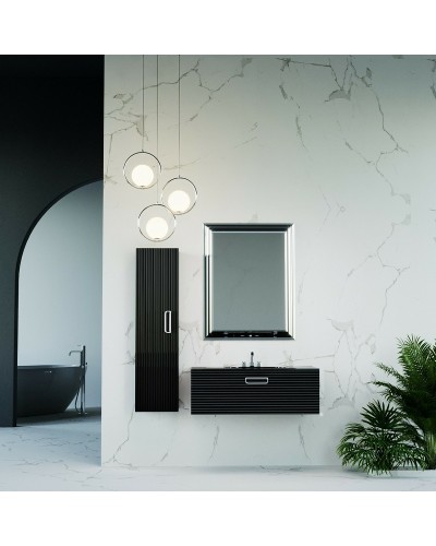 Тумба под раковину Boheme Armadi Art Vallessi Avangarde Linea 100 842-100-BCR подвесная Черная Хром