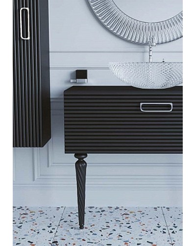 Тумба под раковину Boheme Armadi Art Vallessi Avangarde Linea 100 842-100-BCR подвесная Черная Хром