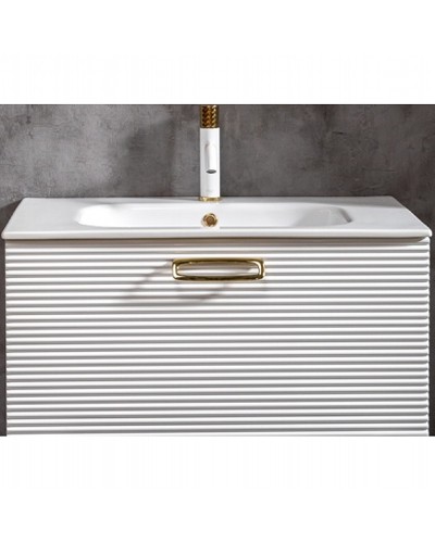 Тумба под раковину Boheme Armadi Art Vallessi Avangarde Linea 80 842-080-WG подвесная Белая Золото