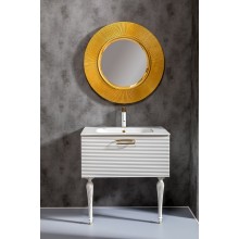 Тумба под раковину Boheme Armadi Art Vallessi Avangarde Linea 80 842-080-WG подвесная Белая Золото