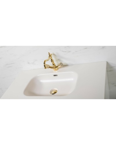 Тумба под раковину Boheme Armadi Art Vallessi Avangarde Linea 80 842-080-WG подвесная Белая Золото