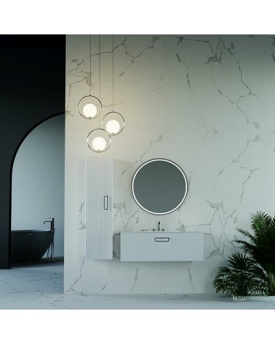 Тумба под раковину Boheme Armadi Art Vallessi Avangarde Linea 80 842-080-WCR подвесная Белая Хром