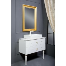 Тумба под раковину Boheme Armadi Art Vallessi Avangarde Piazza 100 841-100-WG подвесная Белая Золото