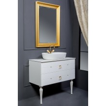 Тумба под раковину Boheme Armadi Art Vallessi Avangarde Piazza 100 841-100-WG подвесная Белая Золото