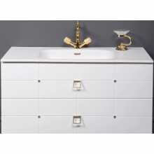 Тумба под раковину Boheme Armadi Art Vallessi Avangarde Piazza 100 841-100-WG подвесная Белая Золото