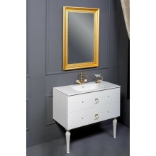 Тумба под раковину Boheme Armadi Art Vallessi Avangarde Piazza 100 841-100-WG подвесная Белая Золото