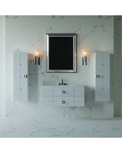 Тумба под раковину Boheme Armadi Art Vallessi Avangarde Piazza 100 841-100-WCR подвесная Белая Хром