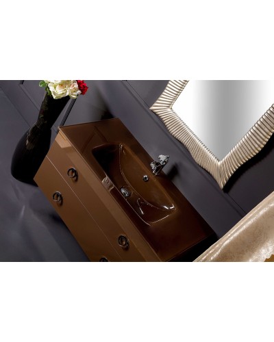 Тумба под раковину Boheme Armadi Art NeoArt 100 831-100-DB подвесная Dark Brown