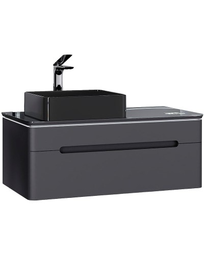Тумба под раковину Jorno Shine 100 Shi.01.100/P/A подвесная Антрацит