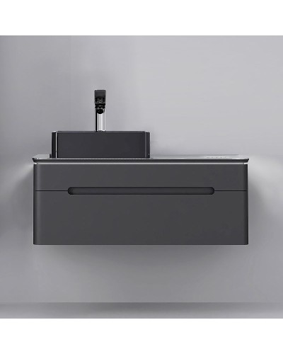 Тумба под раковину Jorno Shine 100 Shi.01.100/P/A подвесная Антрацит