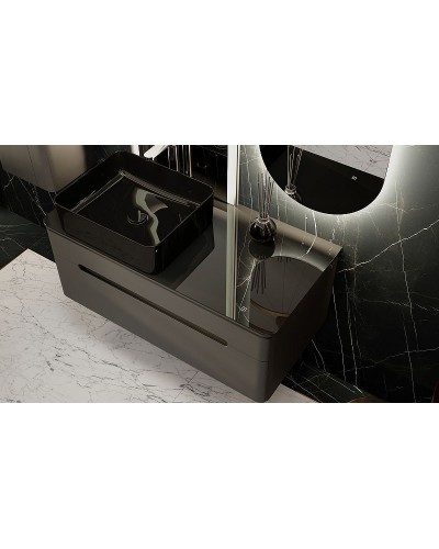Тумба под раковину Jorno Shine 100 Shi.01.100/P/A подвесная Антрацит