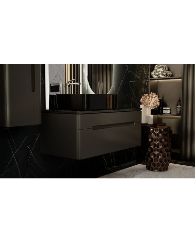 Тумба под раковину Jorno Shine 100 Shi.01.100/P/A подвесная Антрацит