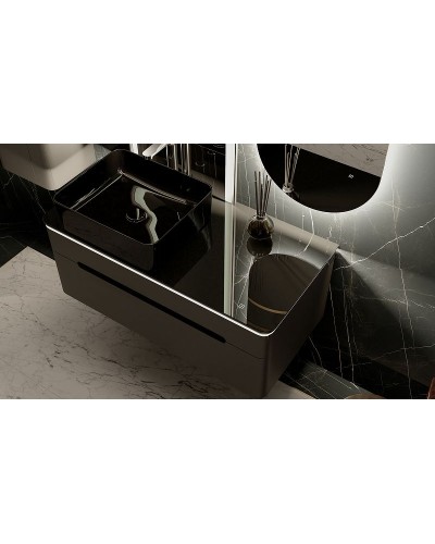 Тумба под раковину Jorno Shine 100 Shi.01.100/P/A подвесная Антрацит