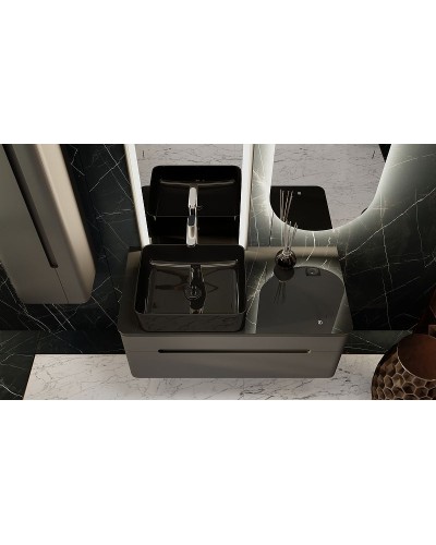 Тумба под раковину Jorno Shine 100 Shi.01.100/P/A подвесная Антрацит