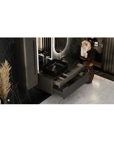 Тумба под раковину Jorno Shine 100 Shi.01.100/P/A подвесная Антрацит