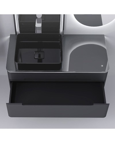 Тумба под раковину Jorno Shine 100 Shi.01.100/P/A подвесная Антрацит