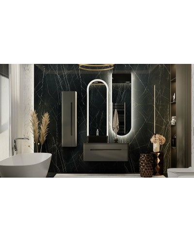 Тумба под раковину Jorno Shine 100 Shi.01.100/P/A подвесная Антрацит