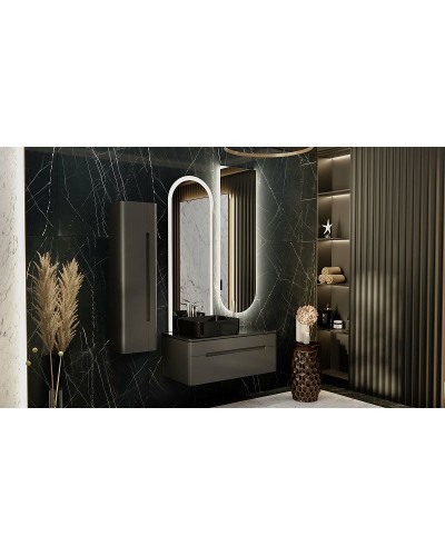 Тумба под раковину Jorno Shine 100 Shi.01.100/P/A подвесная Антрацит