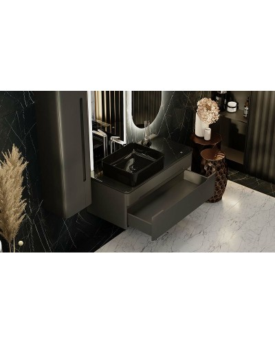 Тумба под раковину Jorno Shine 100 Shi.01.100/P/A подвесная Антрацит